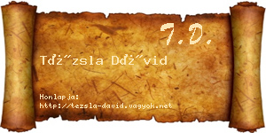 Tézsla Dávid névjegykártya